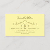 Carte De Visite Oeil Capture Gold Coins Ornate avec crème Logo (Dos)