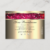 Carte De Visite Oeil Capture Or Rose Parties scintillant Diamants  (Dos)