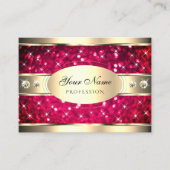 Carte De Visite Oeil Capture Or Rose Parties scintillant Diamants  (Devant)