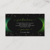 Carte De Visite Oeil Capture Vert Parties scintillant noire Étoile (Dos)