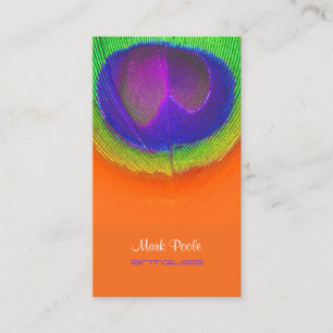 Carte De Visite Oeil/cobalt de paon de PixDezines+émeraude