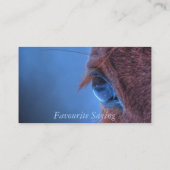 Carte De Visite OEil de châtaignier équine Photo (Dos)