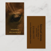 Carte De Visite Oeil de cheval de châtaigne (Devant / Derrière)