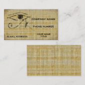 Carte De Visite Oeil de Horus - papyrus (Devant / Derrière)