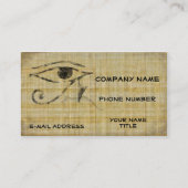 Carte De Visite Oeil de Horus - papyrus (Devant)