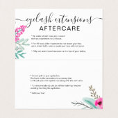 Carte De Visite Oeil de l'aquarelle rose à la menthe (Intérieur déplié)