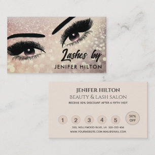 Carte De Visite Oeil de maquillage brillant