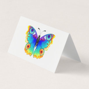 Carte De Visite Oeil de paon arc-en-ciel