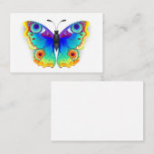 Carte De Visite Oeil de paon arc-en-ciel (Devant / Derrière)