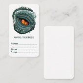 Carte De Visite Œil de prédateur reptile primal (Devant / Derrière)