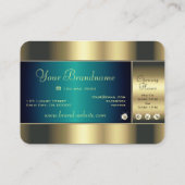 Carte De Visite OEil d'or et Turquoise avec Faux Rhinestones (Dos)