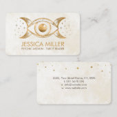 Carte De Visite Oeil d'or - Triple Lune  (Devant / Derrière)