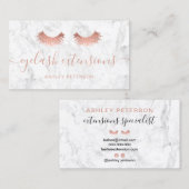 Carte De Visite OEil doré rose moderne brun blanc branché (Devant / Derrière)