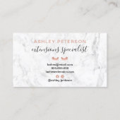 Carte De Visite OEil doré rose moderne brun blanc branché (Dos)