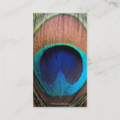 Carte De Visite Oeil du plan rapproché de plume de paon (Dos)
