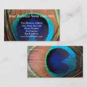 Carte De Visite Oeil du plan rapproché de plume de paon (Devant / Derrière)