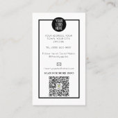 Carte De Visite oeil floral Lashes Eyelash Extensions maquillage (Dos)