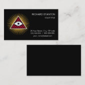 Carte De Visite Oeil freemasonique (Devant / Derrière)