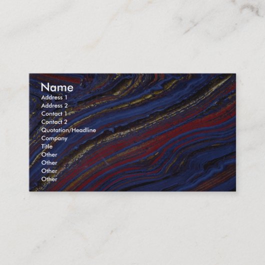 Carte De Visite Oeil, hématite et jaspe de tigre (Devant)