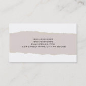 Carte De Visite Oeil Lavage Extensions Cosmetologue maquilleuse (Dos)