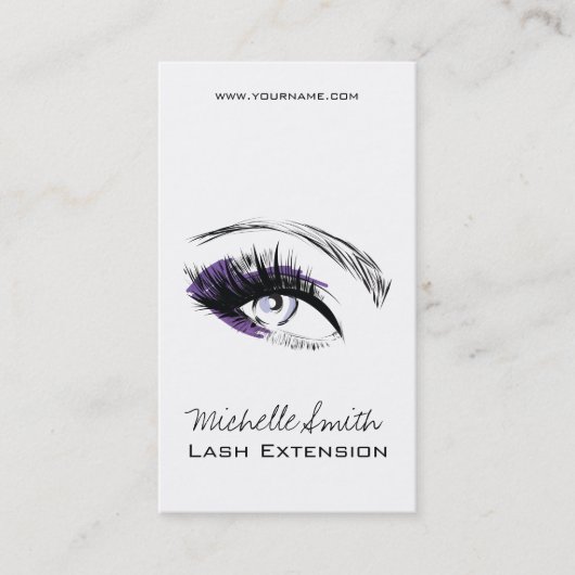 Carte De Visite Oeil long cils Lash icône d'extension (Devant)