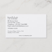 Carte De Visite Oeil long cils Lash icône d'extension (Dos)