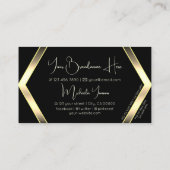 Carte De Visite OEil noir et clair or avec Monogramme (Dos)