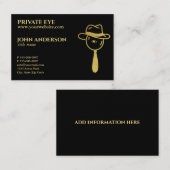 Carte De Visite Oeil privé Moderne Chercheur privé (Devant / Derrière)