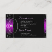 Carte De Visite Oeil qui frappe noir pourpre Orné Bordures Ajouter (Dos)