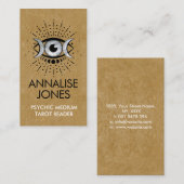 Carte De Visite Oeil - Triple Lune - Noir et Perle (Devant / Derrière)