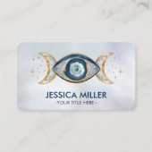 Carte De Visite Oeil - Triple Lune - Pierre et or (Devant)