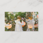 Carte De Visite Œillet, Lys, Lys, Rose par John Singer Sargent (Dos)