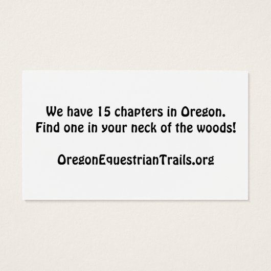 Carte de visite OET (Dos)