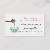 Carte De Visite Oeuf de fissuration de cuisson de cuisine de femme (Dos)