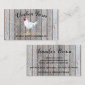 Carte De Visite Œuf rustique de Ferme de Poulet (Devant / Derrière)