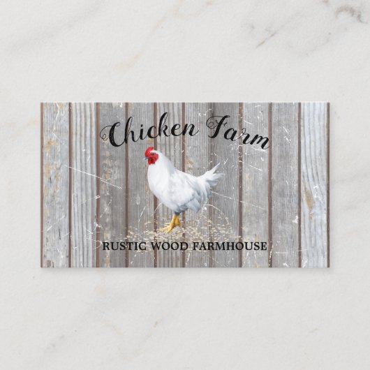 Carte De Visite Œuf rustique de Ferme de Poulet (Devant)