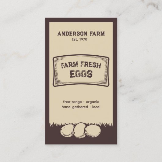 Carte De Visite OEufs Brown Rustiques (Devant)