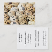 Carte De Visite Oeufs de caille (Devant / Derrière)