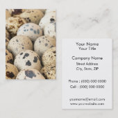 Carte De Visite Oeufs de caille (Devant / Derrière)