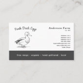 Carte De Visite OEufs De Canard De Ferme Fraîches (Devant)
