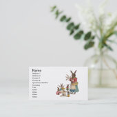 Carte De Visite Oeufs de lapin de Pâques (Debout devant)