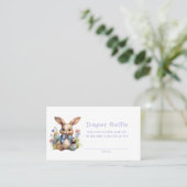 Carte De Visite OEufs de lapin de Pâques et fleur Raffle de couche (Debout devant)