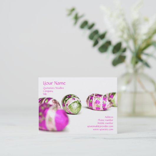 Carte De Visite Oeufs de pâques (Debout devant)