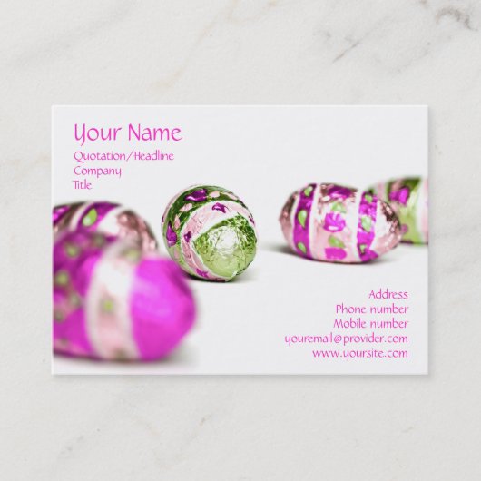 Carte De Visite Oeufs de pâques (Devant)