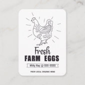 Carte De Visite Oeufs de poulet frais à la ferme (Devant)