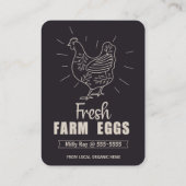 Carte De Visite Oeufs de poulet frais à la ferme (Dos)