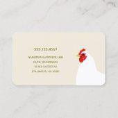 Carte De Visite Oeufs de poulet frais de ferme Rétro (Dos)