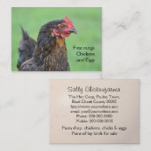 Carte De Visite OEufs de poulet noir de gamme libre (Devant / Derrière)