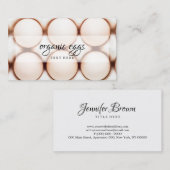 Carte De Visite OEufs d'élevage de poulets (Devant / Derrière)