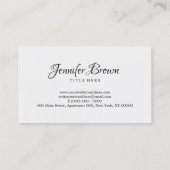 Carte De Visite OEufs d'élevage de poulets (Dos)